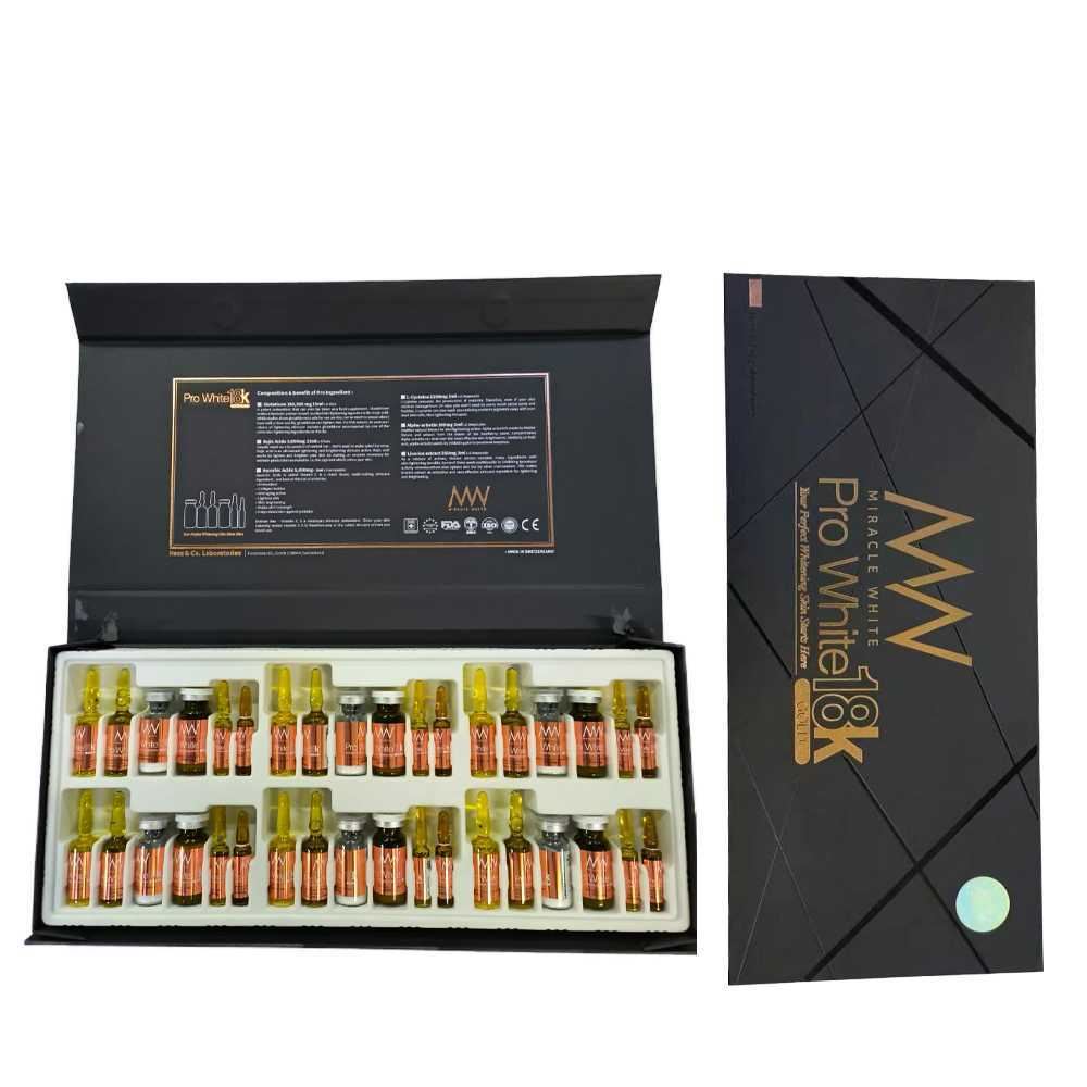 Miracle White Pro White 18K Gold 180000mg Glutathione Injection